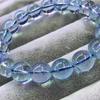 10mm Natural Blue Topaz Bracelet for Women Men Unisex Crystal Round Beads Healing Crystal Trendy Party Gift Stretch Strands