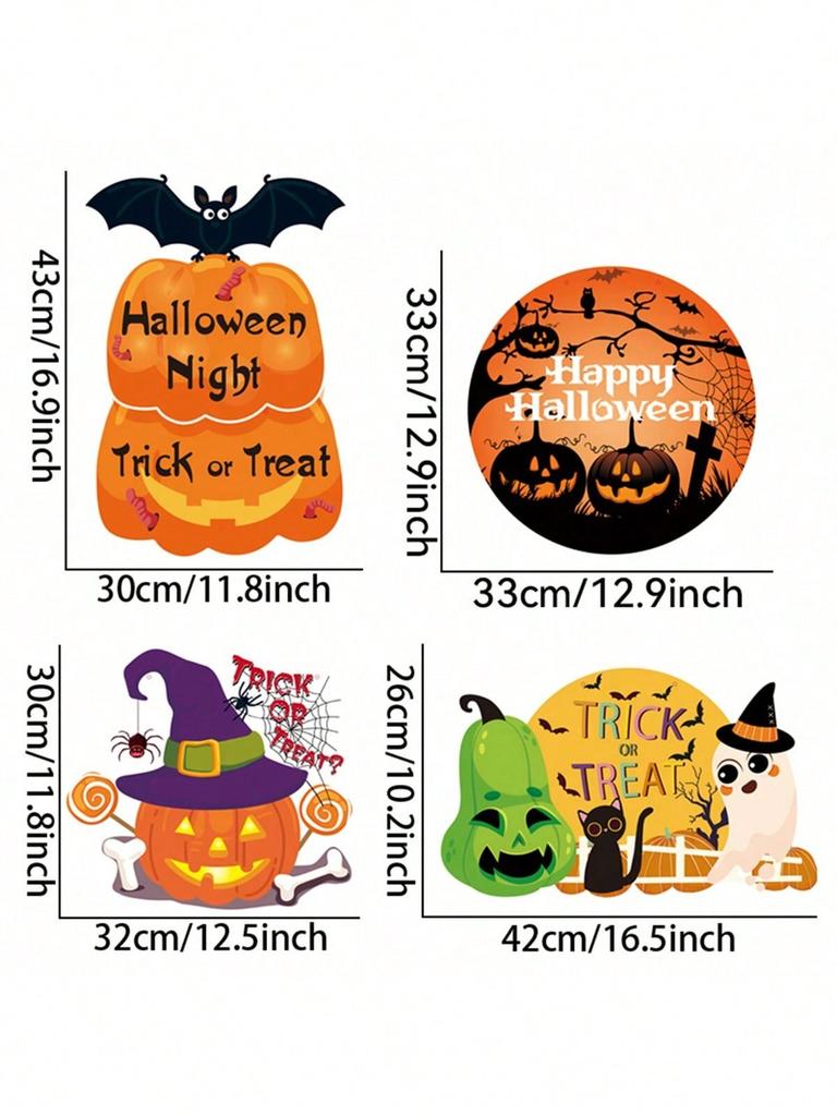 1PC Pumpkin Scene Door Hanging Props (Bat, Pumpkin, Ghost, And Circle)