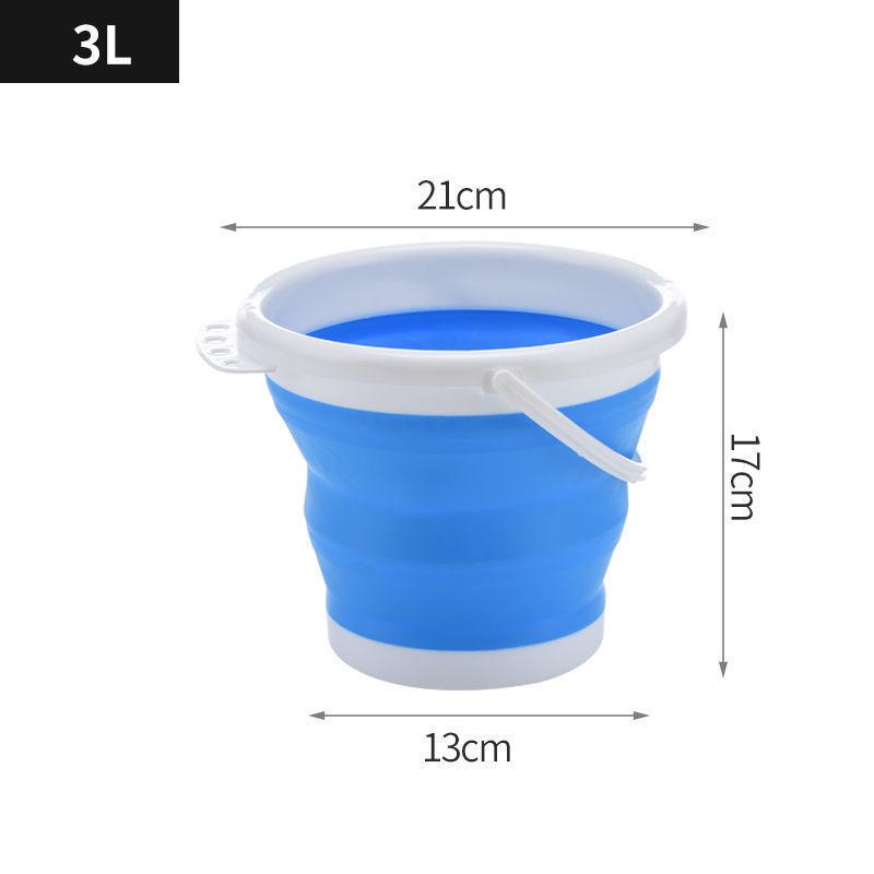 Seau d'eau pliable en silicone portable: Épaissi, Petit, pour la Pêche, la Collecte sur la Plage, le Lavage des Mains et la Collecte d'Eau
