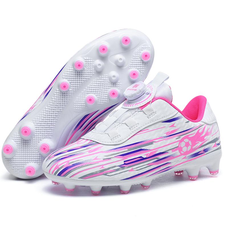 2026 Kids Soccer Football Boots FG Cleats Unisex School Training Non-Slip Breathable Outdoor Athletic Shoes for Boys Girls