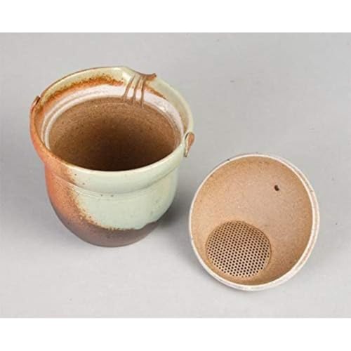 Yamakiikai Creative Teapot, Chaai Isshin Ash Glaze, Tenro, 10 x 9 x H10cm, Tokoname Ware, Y325