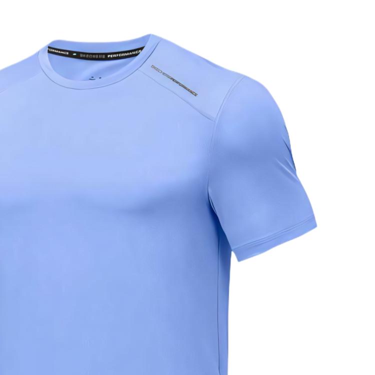 Skechers Soft Comfortable Fashion Versatile Solid Color Short Sleeve T-Shirt Men tops Persian-Blue P225M150-03Z1