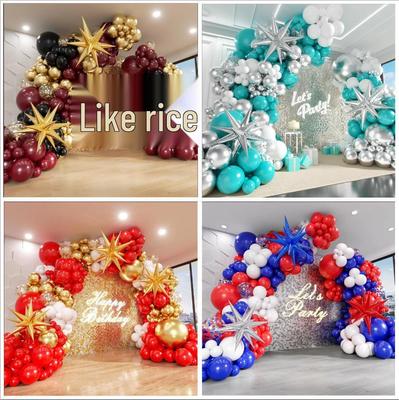 1. června Dekorace oblouku z balónků pro narozeninovou oslavu - 10palcové červené latexové balónky