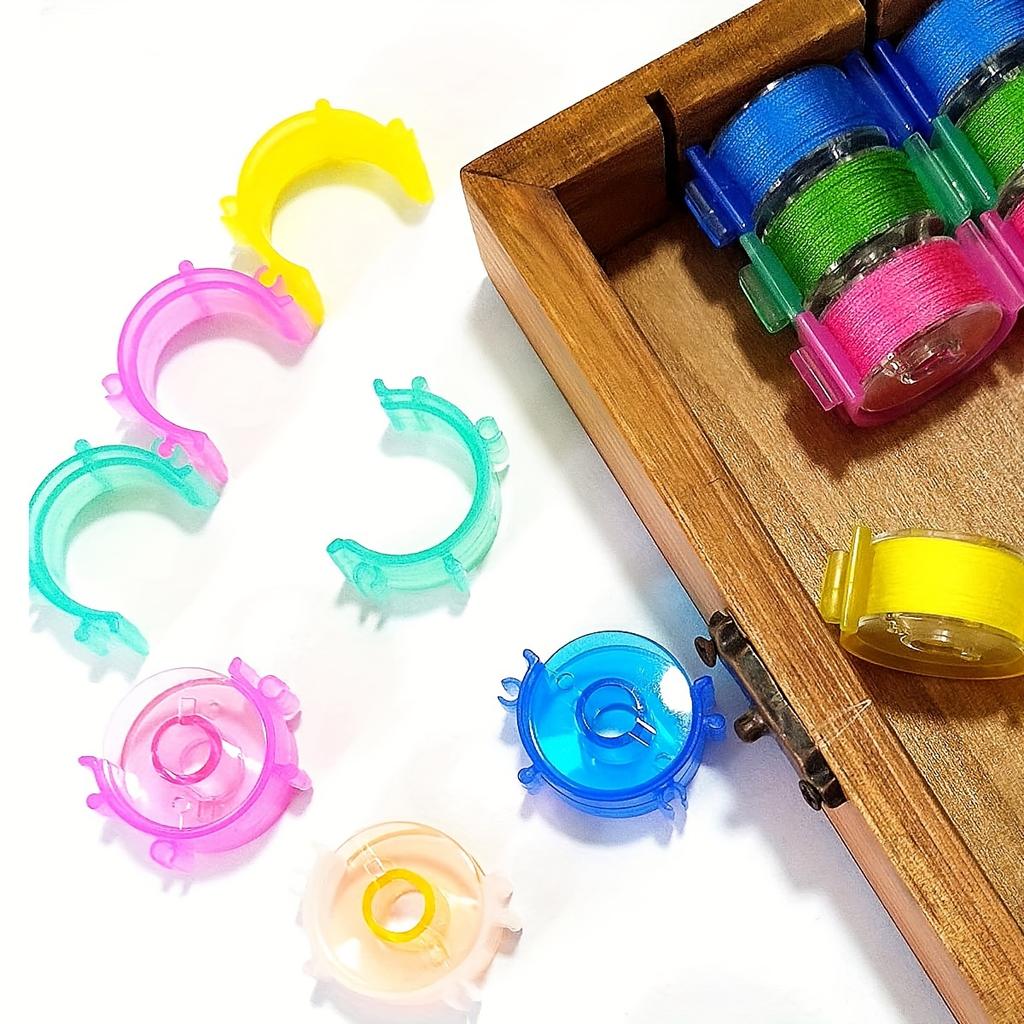 50/100Pcs Colorful Thread Spools Clips Holder Sewing Bobbin Clips for Sewing Machine Tools and Thread Spools Organization