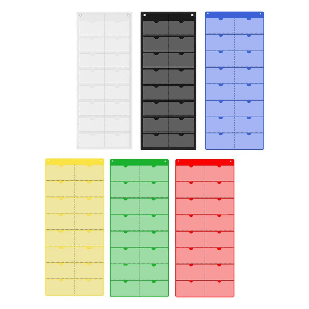Classroom Calendar Pocket Chart Blank Monthly Calendar Index Card Holder Space Saving Versatile Wall Organizer for Teacher