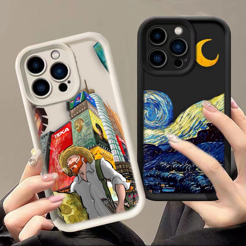 The S-Starry Night Art Phone Case For MOTO G9 G32 G35 G52 G53 G54 G56 G60 G75 G84 G85 G86 E32 E40 EDGE 40 50 50F 60 70 E22 Case