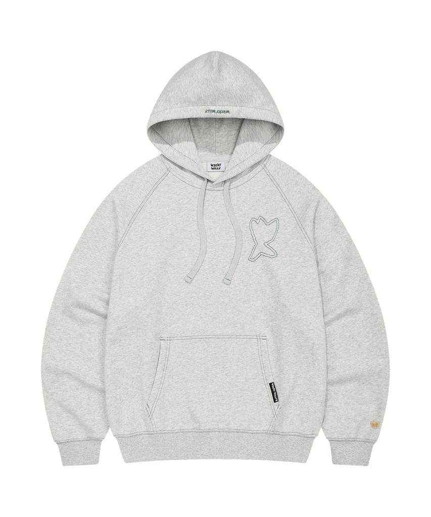 Stitch Kiki Logo Hoodie Light Grey