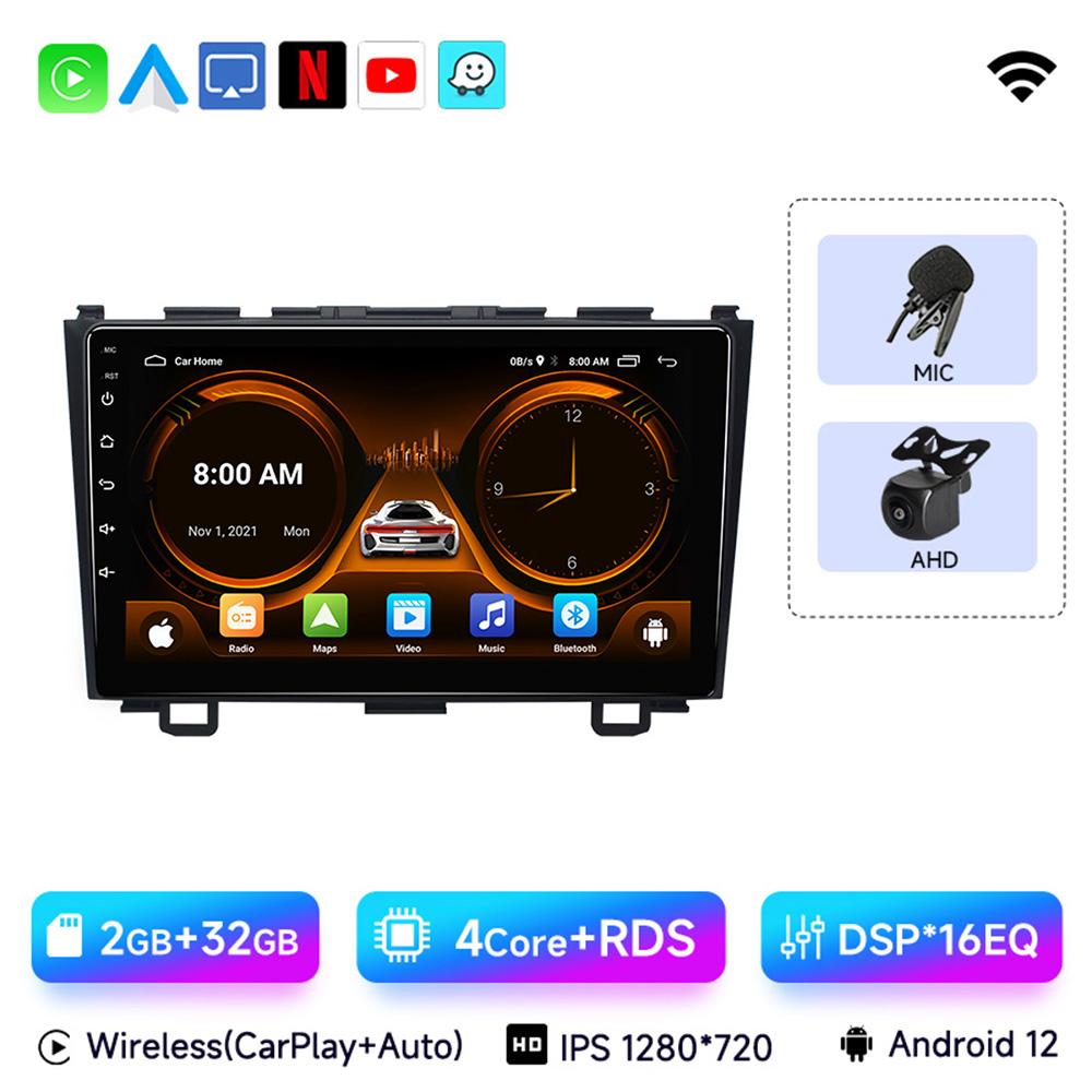 8Core Android 13 Carplay Car Radio For Honda CR-V 3 RE CRV 2007-2011 Multimedia Video Player 2 Din Navigation GPS DVD Head Unit