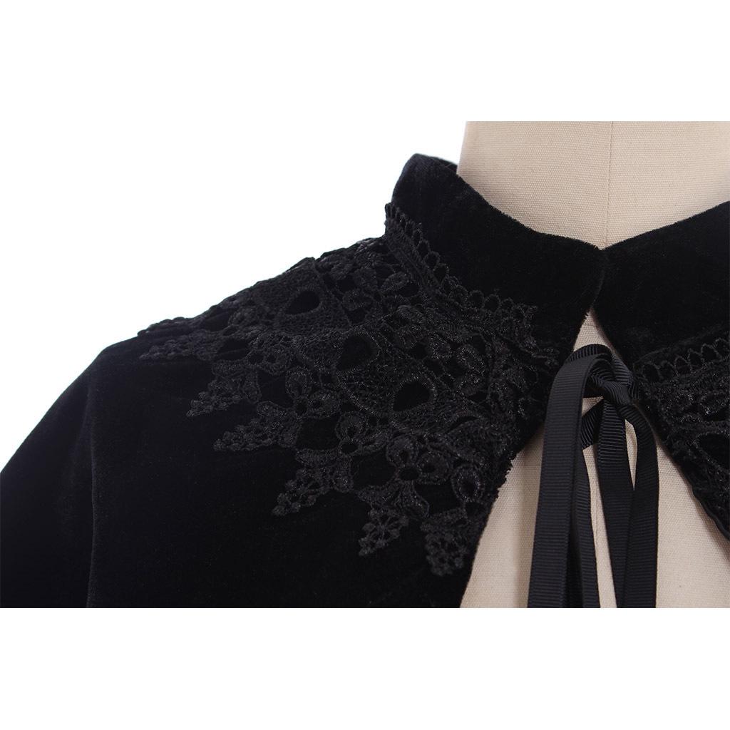 Victoria Lolita Gold Velvet Fantasy Princess Cape for Women
