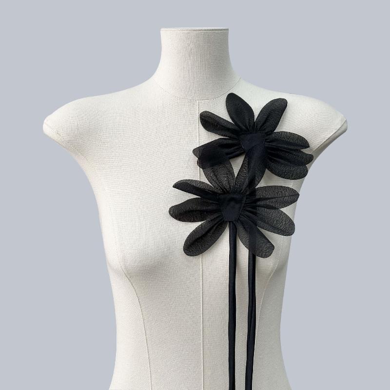 2/1Pcs Cloth Fabric Collar Flower Jewelry Accessories Lace Flower DIY Sew Lapel Pins Handmade Flower Brooch Pins Wedding Party