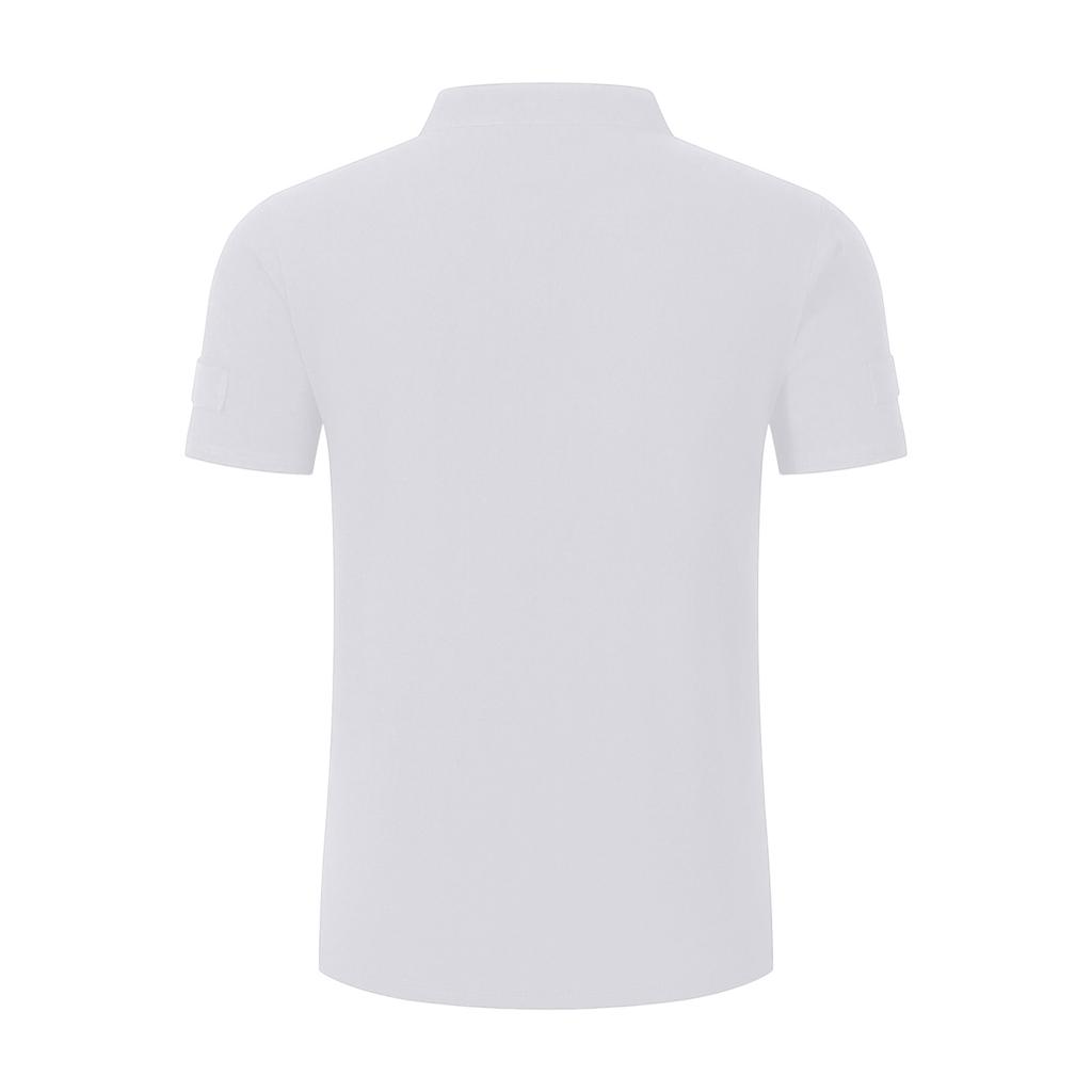Chemise Polo Henley Casual à Manches Courtes et Col en V pour Homme Tissu Léger Respirant Haut d'Été