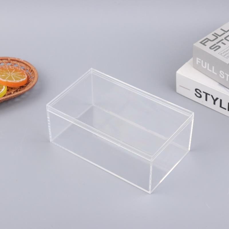 Thickened Rectangular Acrylic Storage Box High Transparency Food Gift Packaging Plant Landscaping Transparent Box