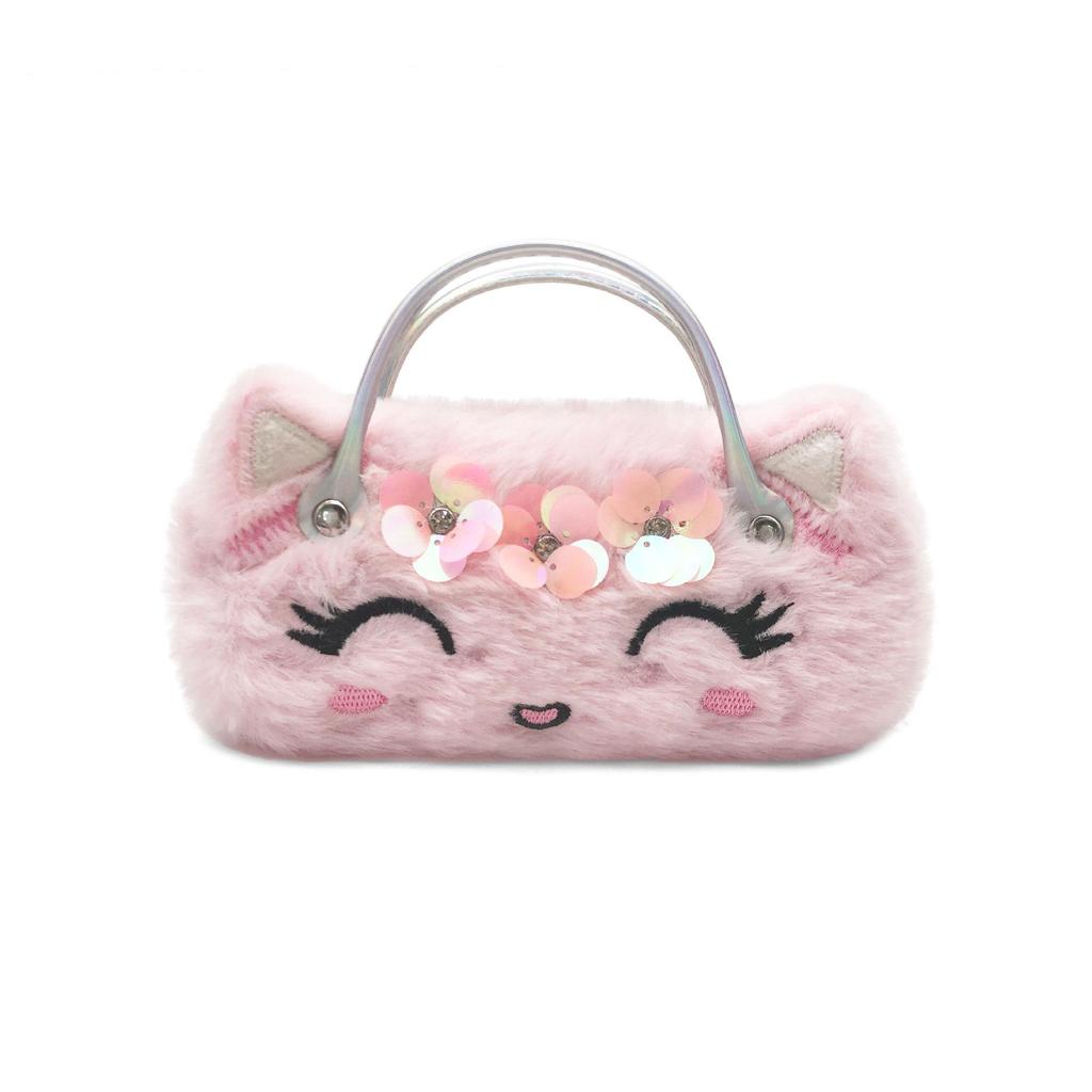 Einhorn Plüsch Brillenetui & Regenbogen Handtasche – Niedliche Cartoon Aufbewahrung für Schmuck, Make-up & Kleine Gegenstände.