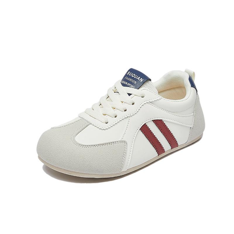 Autumn New Breathable Ins Trendy Korean Style Leather Shoes for Women Students Streetwear Running Sports Casual Shoes