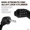 4 Digit Combination Bike Lock Cable – Resettable Security Steel Cable Lock for Bicycle, Scooter, Gate & Fence