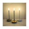 Luminária de Mesa Para Quarto Recarregável Sem Fio touch lamp Vela de Acampamento Lâmpada Criativa recarregável USB-C Luminária de Mesa -1 PEÇA
