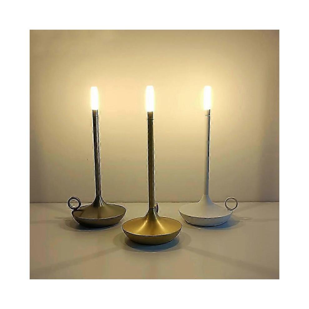 Stolní lampa do ložnice Dobíjecí bezdrátová dotyková lampa Kempingová svíčka Kreativní lampa dobíjecí přes USB-C Stolní lampa -1 KS