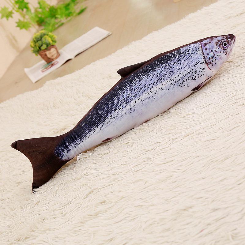 Plush Catnip Fish Toy & Teasing Stick for Cats