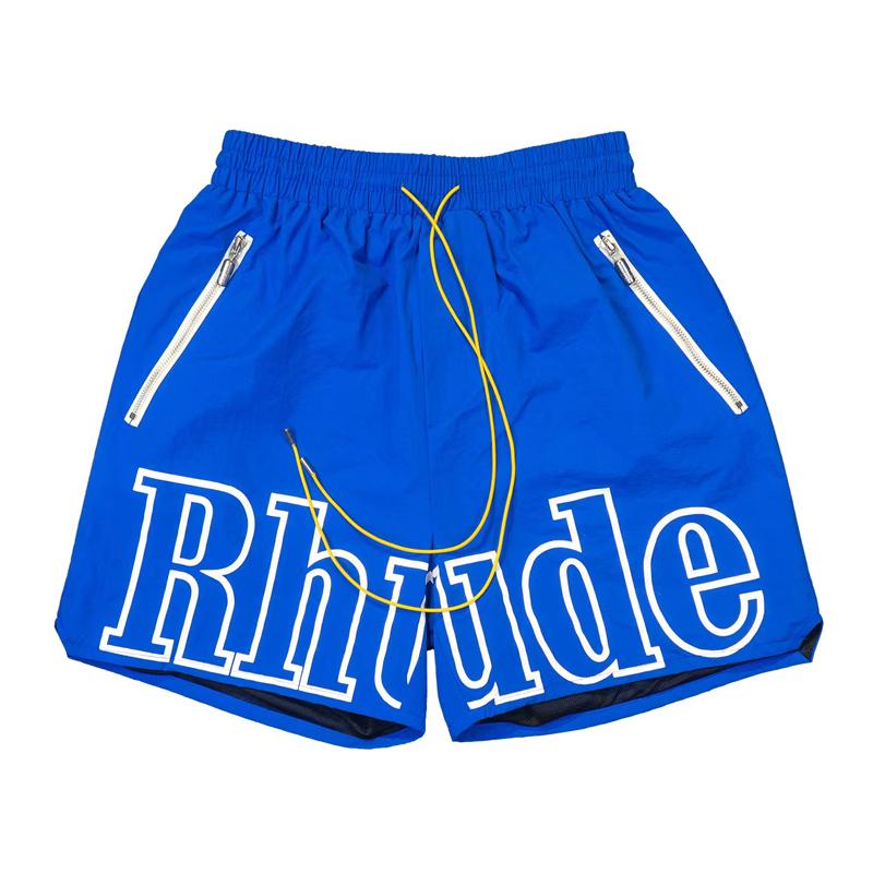 High Street Trend Rhude Casual Shorts Hip-hop Men Women Loose Breathable Quick Drying Mesh Sports Shorts
