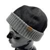 Ruben DENIM RIB ROLL WATCH Denim Rib Roll Watch Roll Cap Rib Knit Cap Short Watch Free Size Black Fleece-Lined Fisherman's