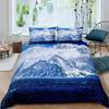Top Snow Mountain Duvet Cover Set Sea Waves Bedding Set Sea Landscape Comforter Cover Nature Scenery Polyester Quilt Cover