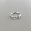 Stackable Design Heart Ring Silver Color Adjustable Ring Open Finger Ring  Valentines Gift