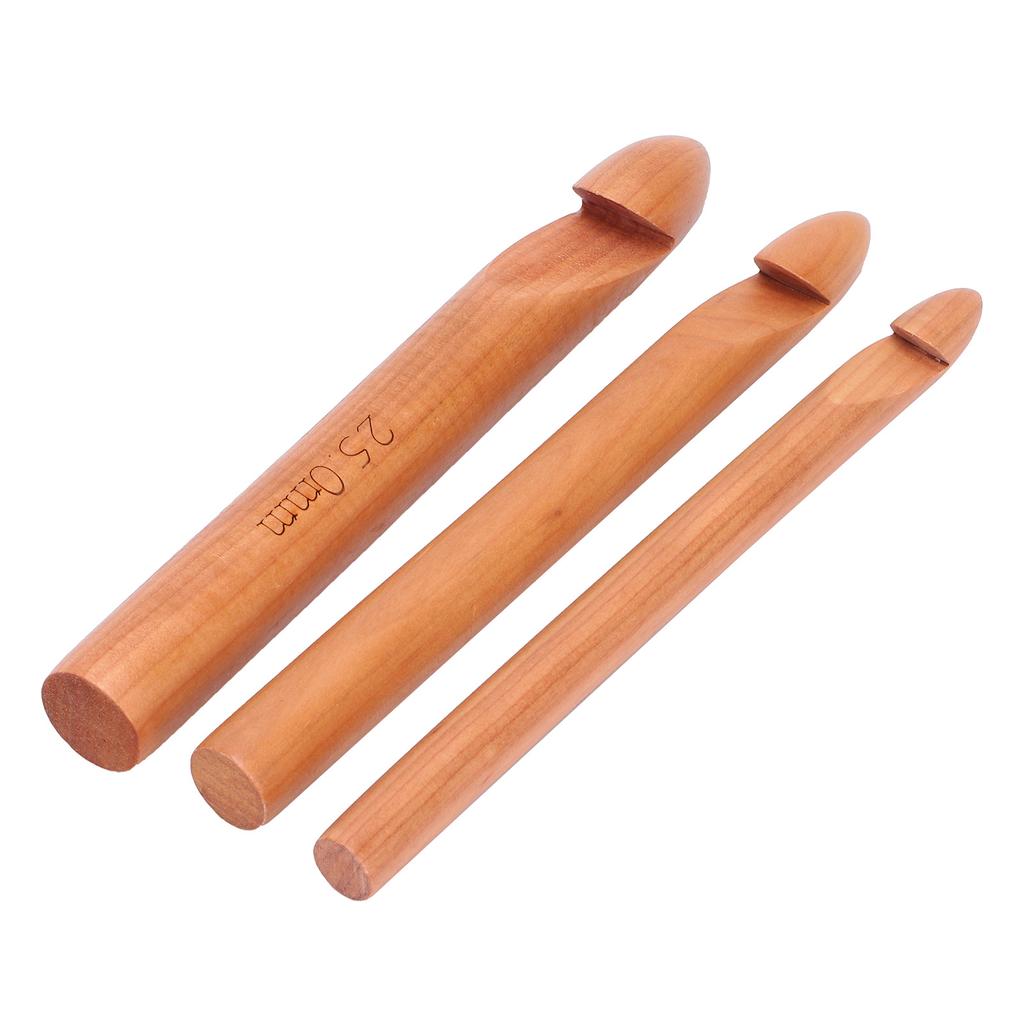 Bamboo Crochet Hook Handcrafted Knitting Needles Yarn Craft 20cmCelsius7.9in Large Crochet Hooks