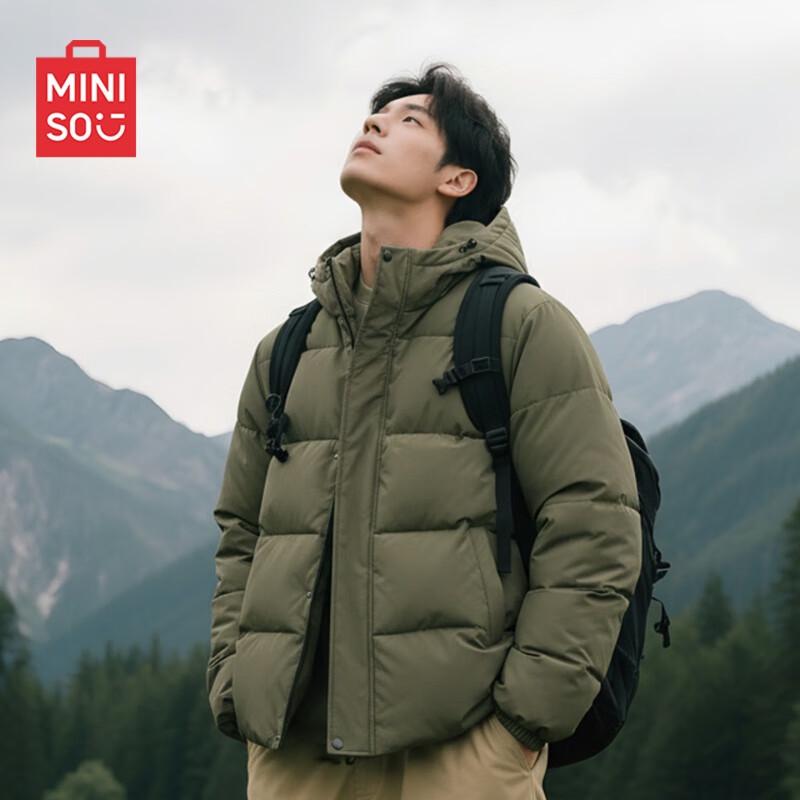 

MINISO Men s Winter Hooded Puffer Jacket 3XL