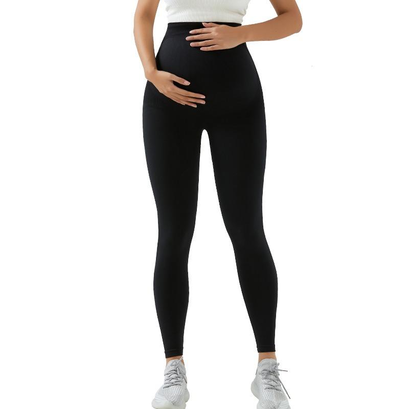 Fashion Solid Women Pregnant Yoga Pants High Waisted Slim Fit Exercise Seamless Yoga Legging Women Casual Push Up Pregnant Yoga Joggings 24416