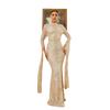 Elegant Sequined Long-Sleeve Evening Gown for Women
