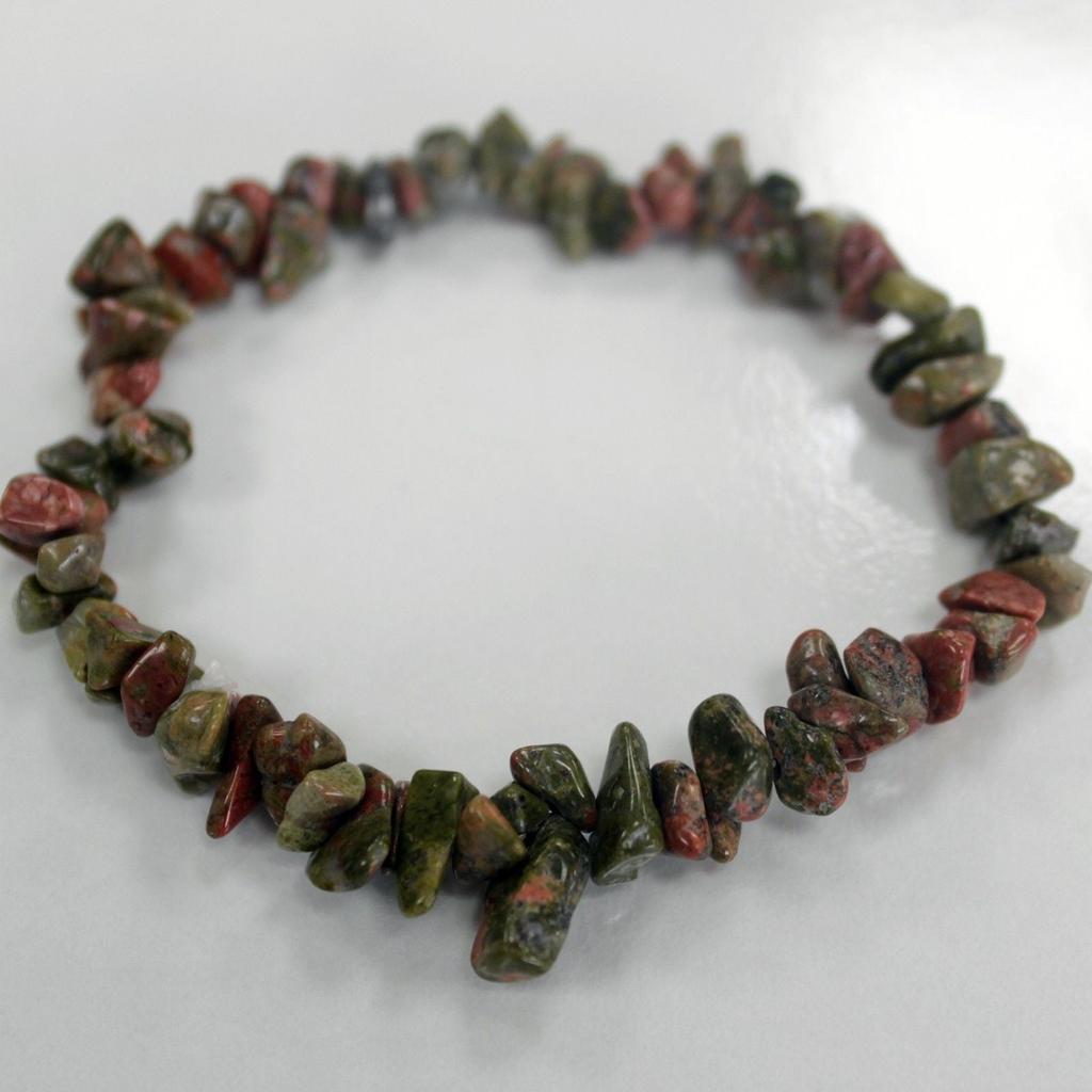 Green Jasper Stretch Bracelet Gemstone Chip