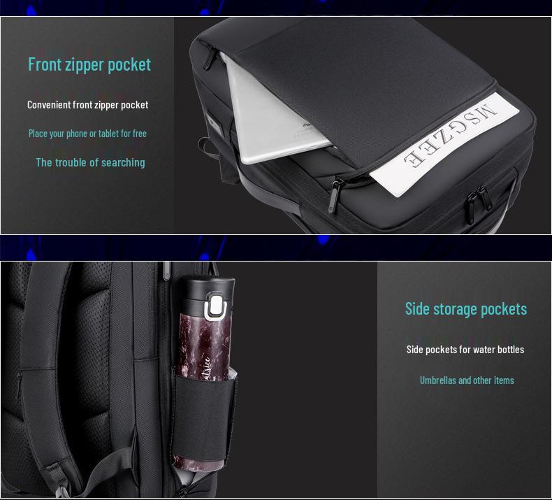 High-End Fashion Waterproof Nylon Backpack: Trendy Large Capacity Unisex Schoolbag & Business Laptop Bag