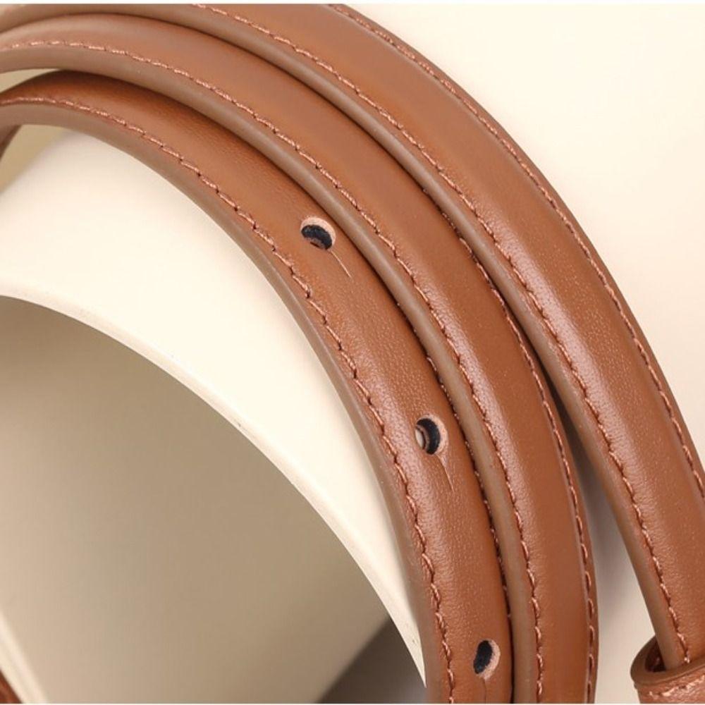 Styling Accessories Casual Geometric Belt PU Leather Thin Waistband High Quality Waist Seal
