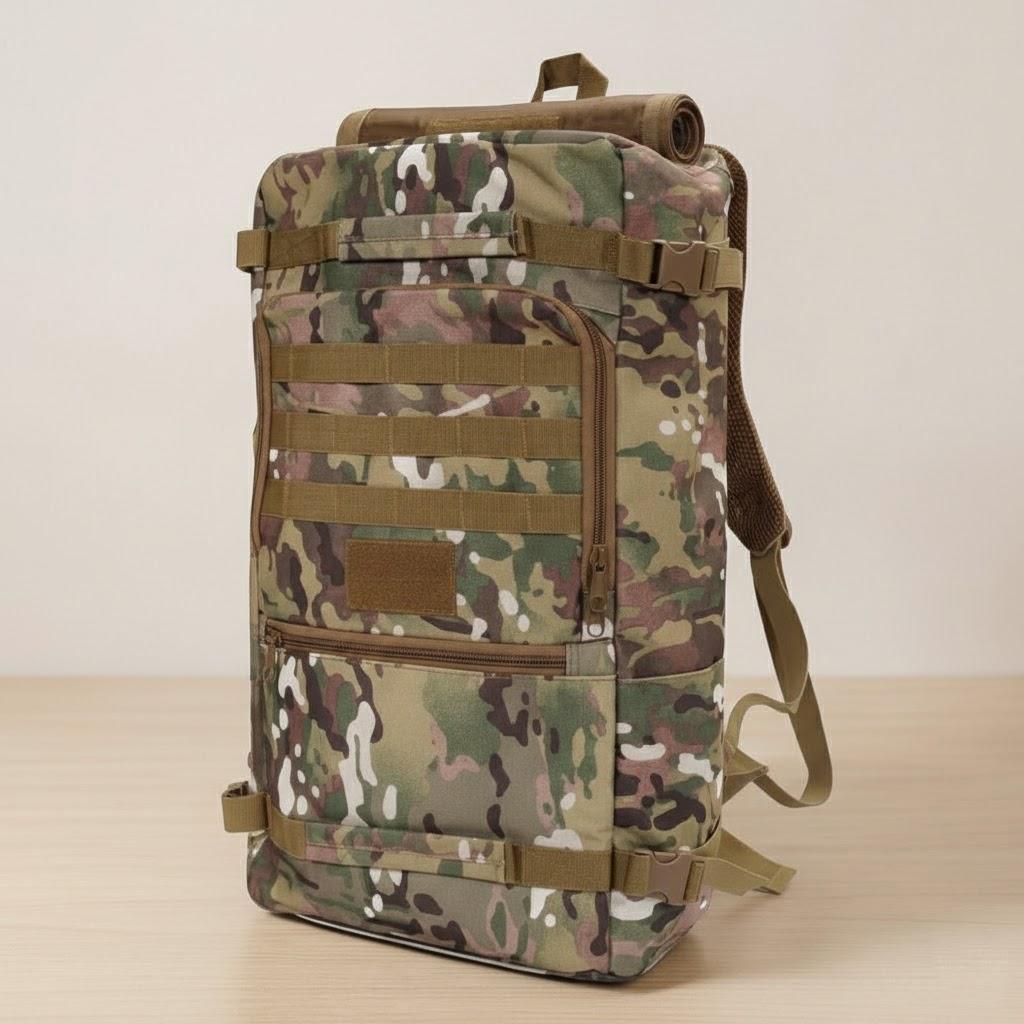 

50L Outdoor Tactical Military Hiking Backpack Camping Army Rucksack Daypack Trekking Bag Multifunctional камуфляжний