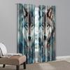 2pcs   Fashionable Curtains  Print Wolf Dreamcatcher Prints Fabric (without Rod) Versatile All Use for Bedroom   Living Room