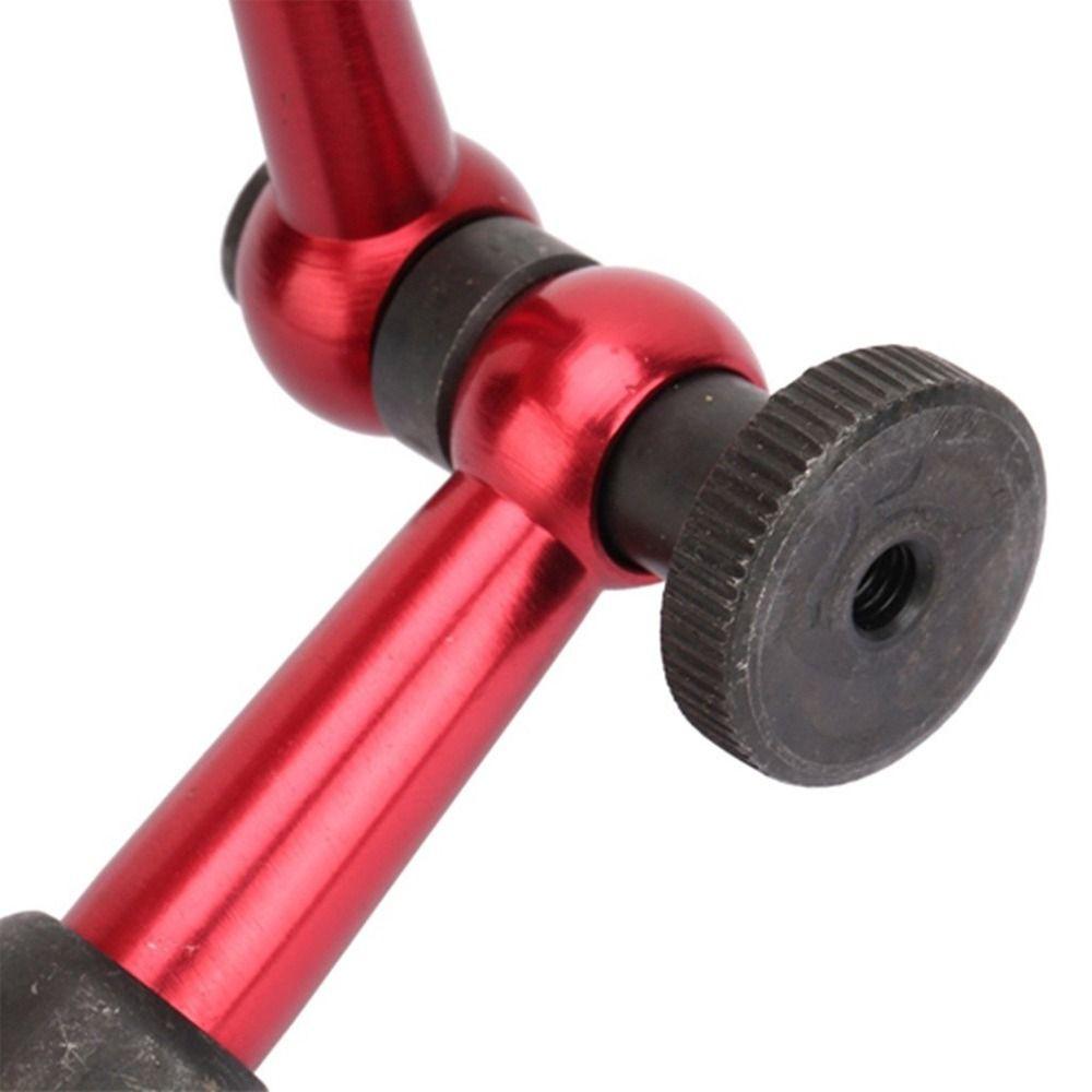 Support de tige d'articulation rouge Tige flexible Direction réglage fin Support de montre magnétique Tige Alliage d'aluminium Installation facile