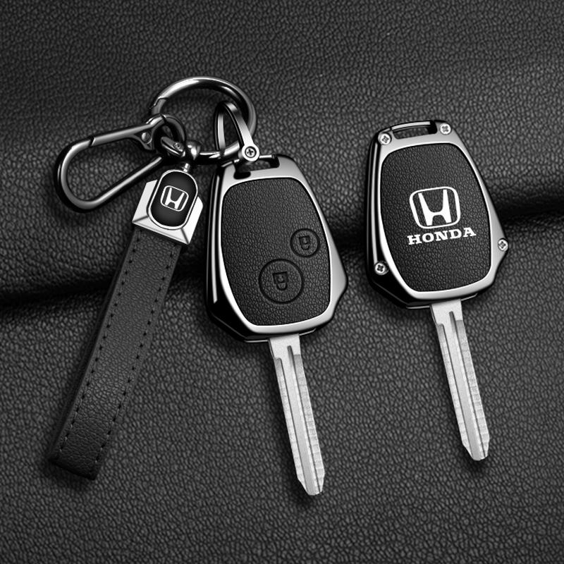 DNPVT1 Zinc Alloy Leather Car Remote Key Case Cover For HONDA Accord CRV Pilot Civic 2003 2007 2008 2009 2010 2011 2012 2013 Accessory