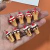 10Pcs DIY Cute Earring Bracelet Accessories Simulated Strawberry Jam Ice Cream Resin 3D Food Pendant For Jewelry Making