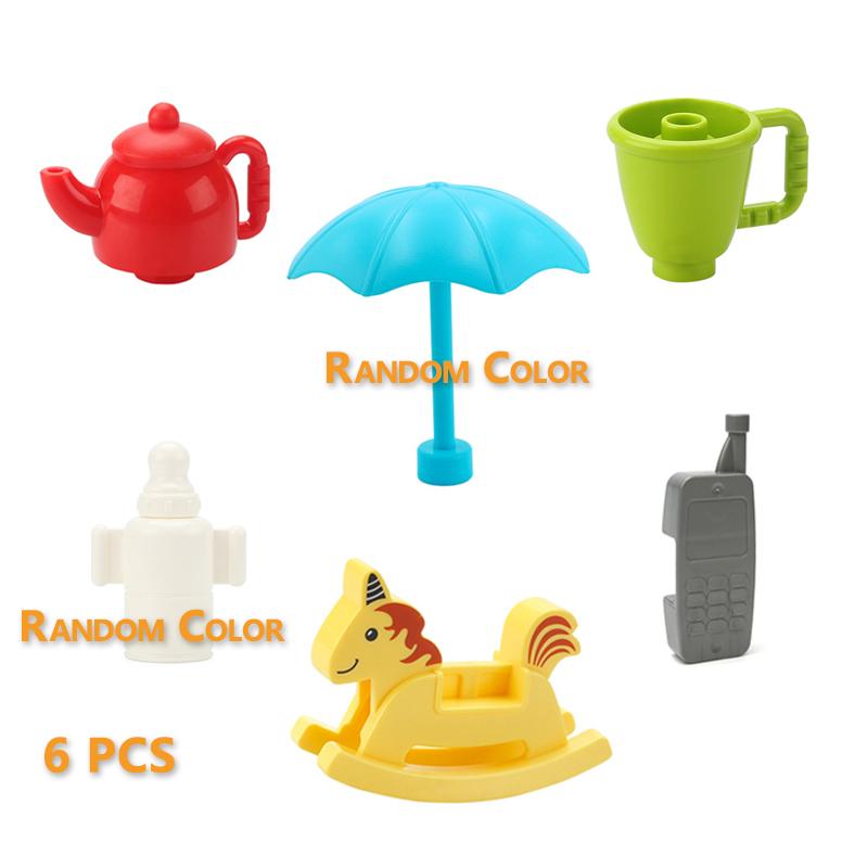 Duży Klockowy Mini Mebelki Domek do Zabawy Kompatybilne Akcesoria Duploed Części do Montażu Zabawki Dla Dzieci