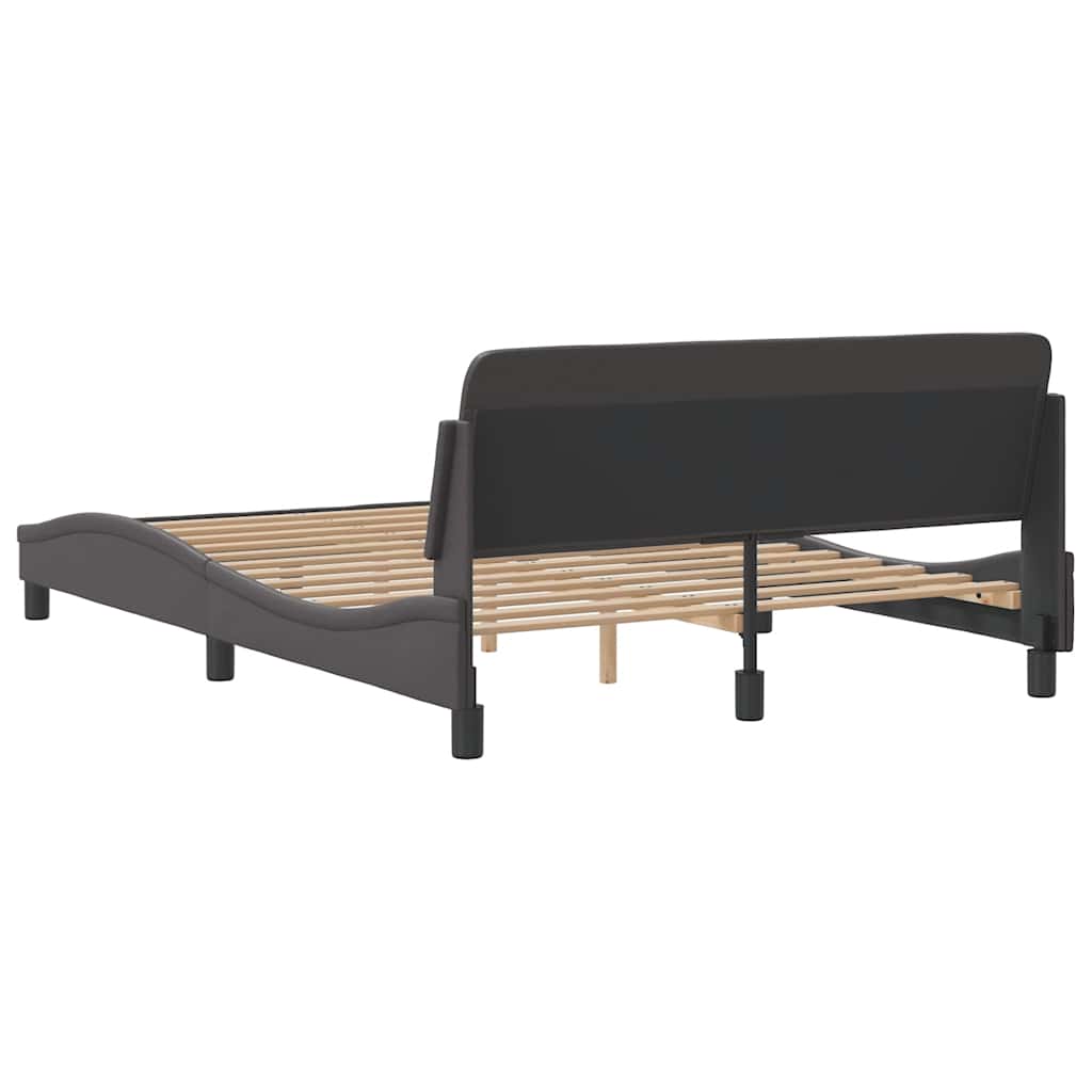 Bed Frame Dover Grey 120x200 cm Artificial Leather
