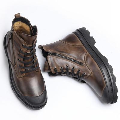 Men's warm leather boots