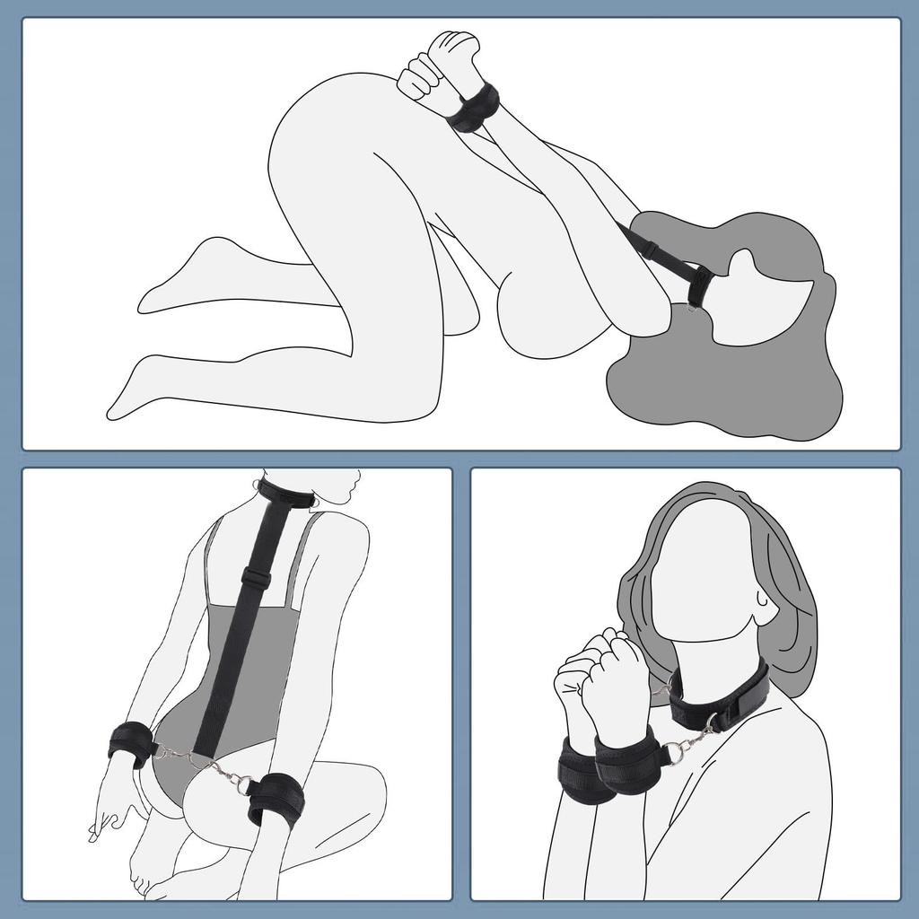 Anal Hook Set  Sex Bondage Adjustable Behind Back Restraints Bondage Sex Toys for Couples Adult SM Game Sex Restraints