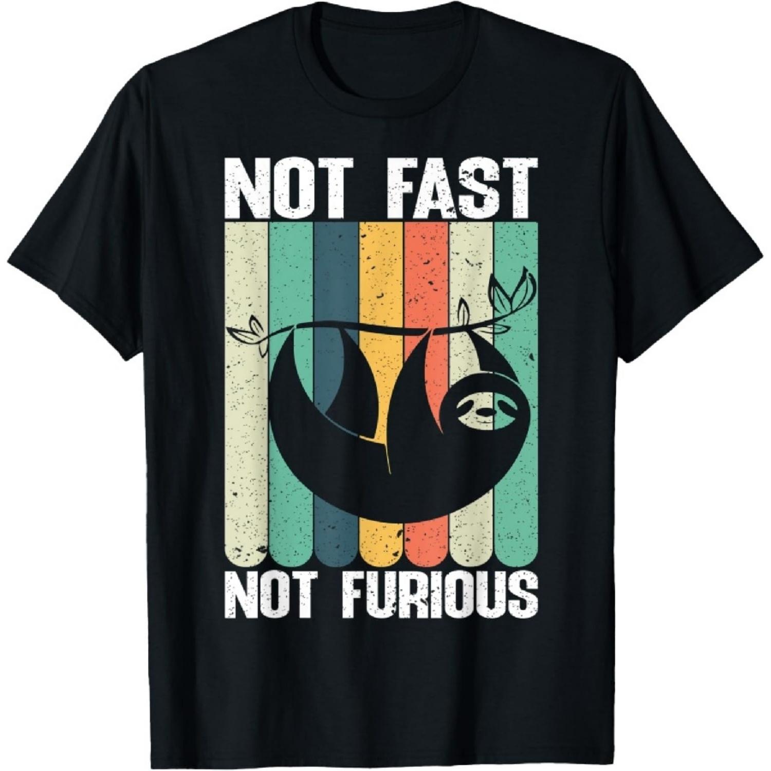 Not Fast Not Furious Shirt Sloth T-Shirt XXXXXL разноцветный