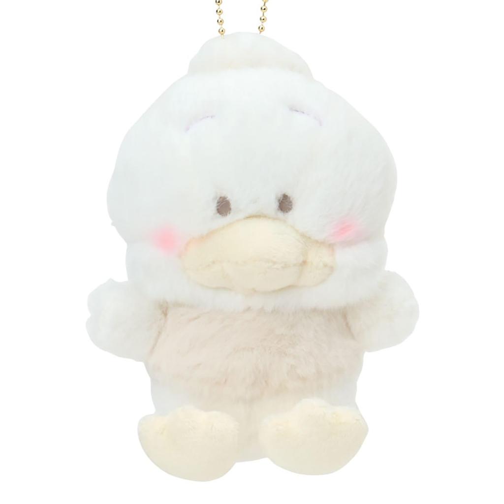 Sanrio Mascot Holder In a Fluffy White Pekkle the Duck 575844 (Napping Cloud) -