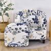 Printing Single Club Chair Cover Sofa Cover Full-covering Protective Cover Semi-circular Bathtub-shaped Sofa Cover Cushion