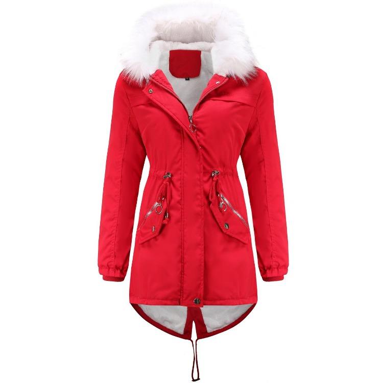 Women Winter Parka Coat Mid Length Puffer Jacket Quilted Fleece Lined Water Repellent Windproof Outdoor Daily Overcoat Plus Size S 4XL New