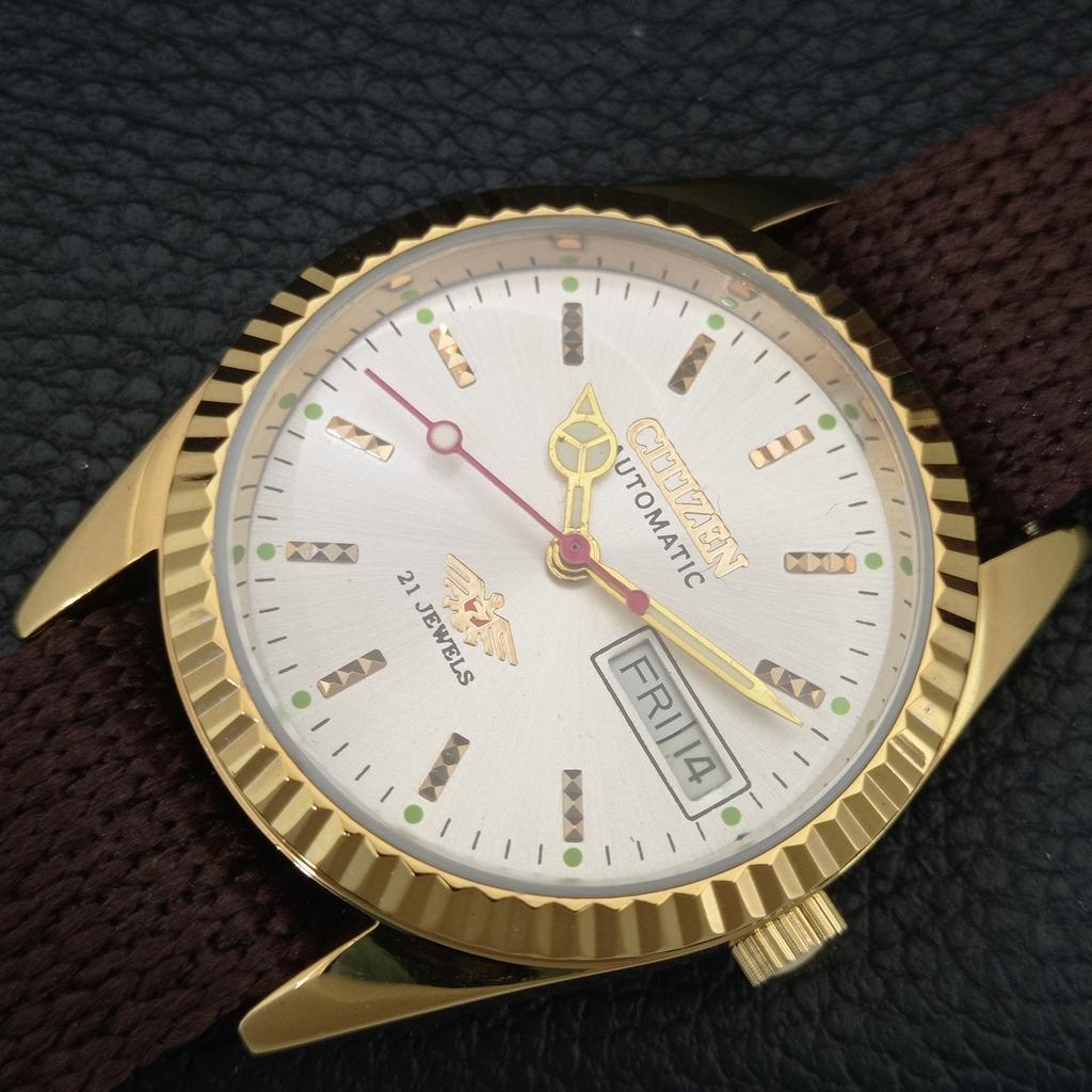 AUTOMATIC VINTAGE REFURBISHED CITIZEN JAPAN MENS SILVER DIAL WATCH a445345-1
