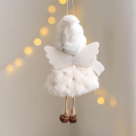 Nice-looking Christmas Angel Doll Smiling Face Lanyard Scene Layout