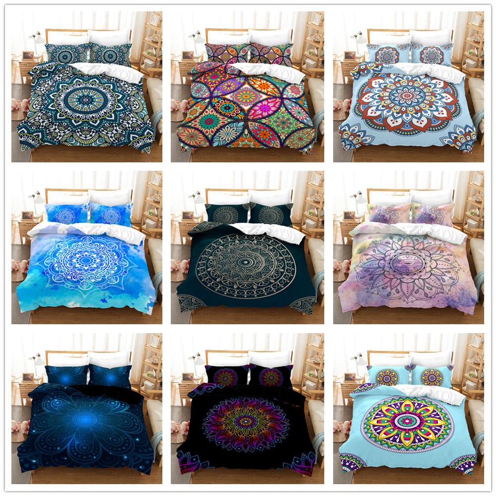 Mandala Abstract Flower Digital Printing Three-Piece Home Textile European Pattern Quilt Set Two-Piece Set