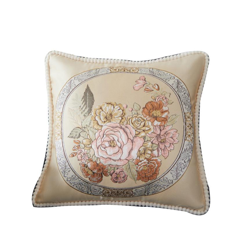 Craft Style Jacquard High Precision Bed Pillow Backrest Bedside Pillow with Core